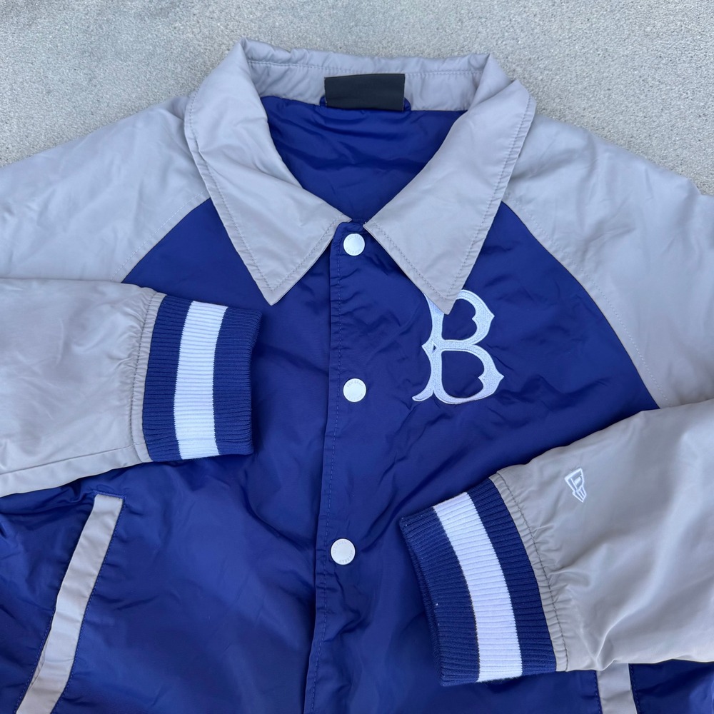 New Era Cooperstown Collection Brooklyn Dodgers Windbreaker Jacket Blue Small